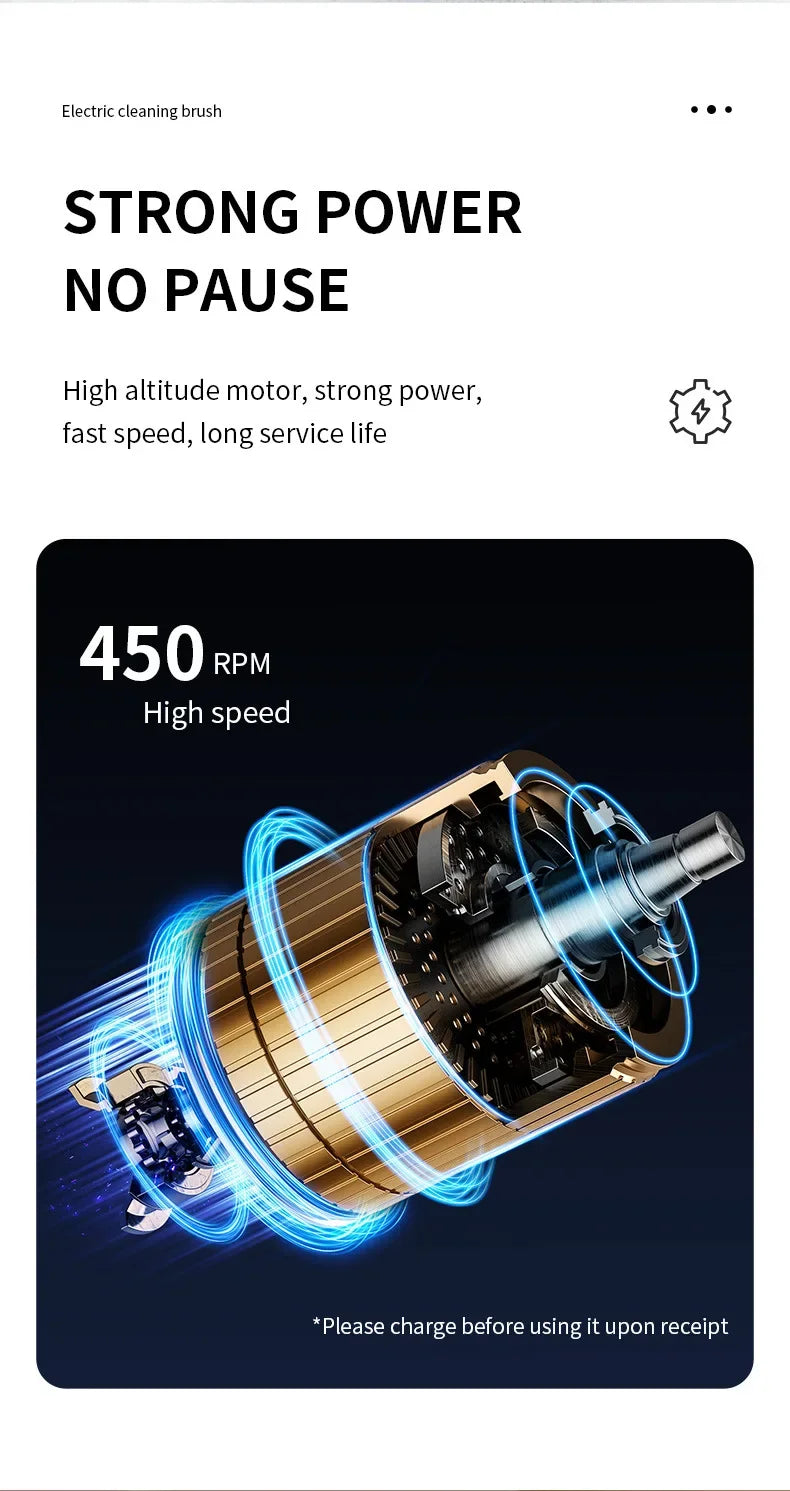 Super escova de limpeza elétrica sem fio 6 em 1